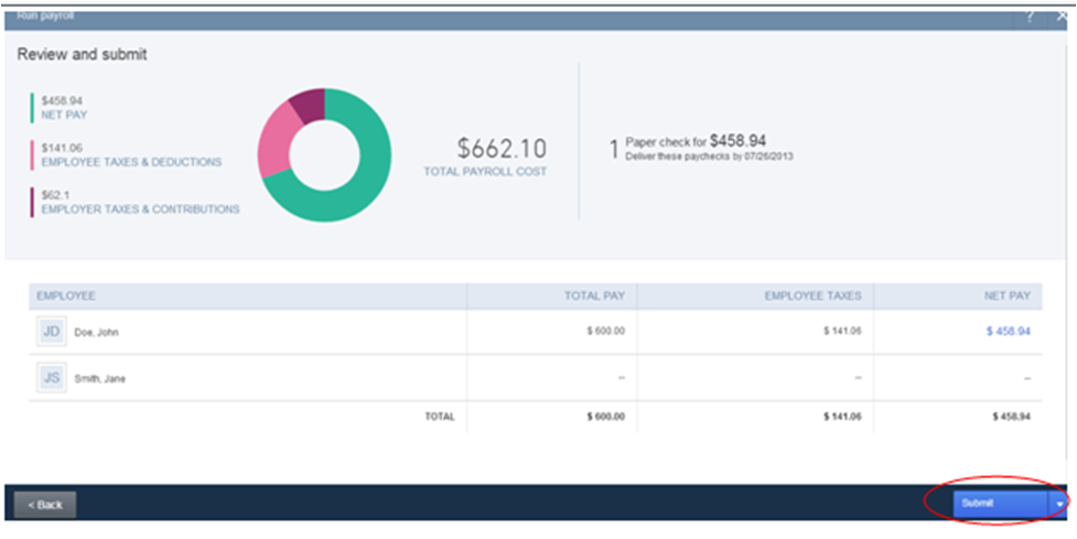 what is quickbooks payroll service date