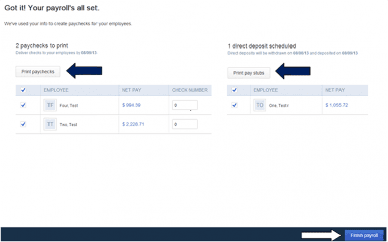 Quickbooks Payroll Checks Create One Time Payroll In Qbo 0330