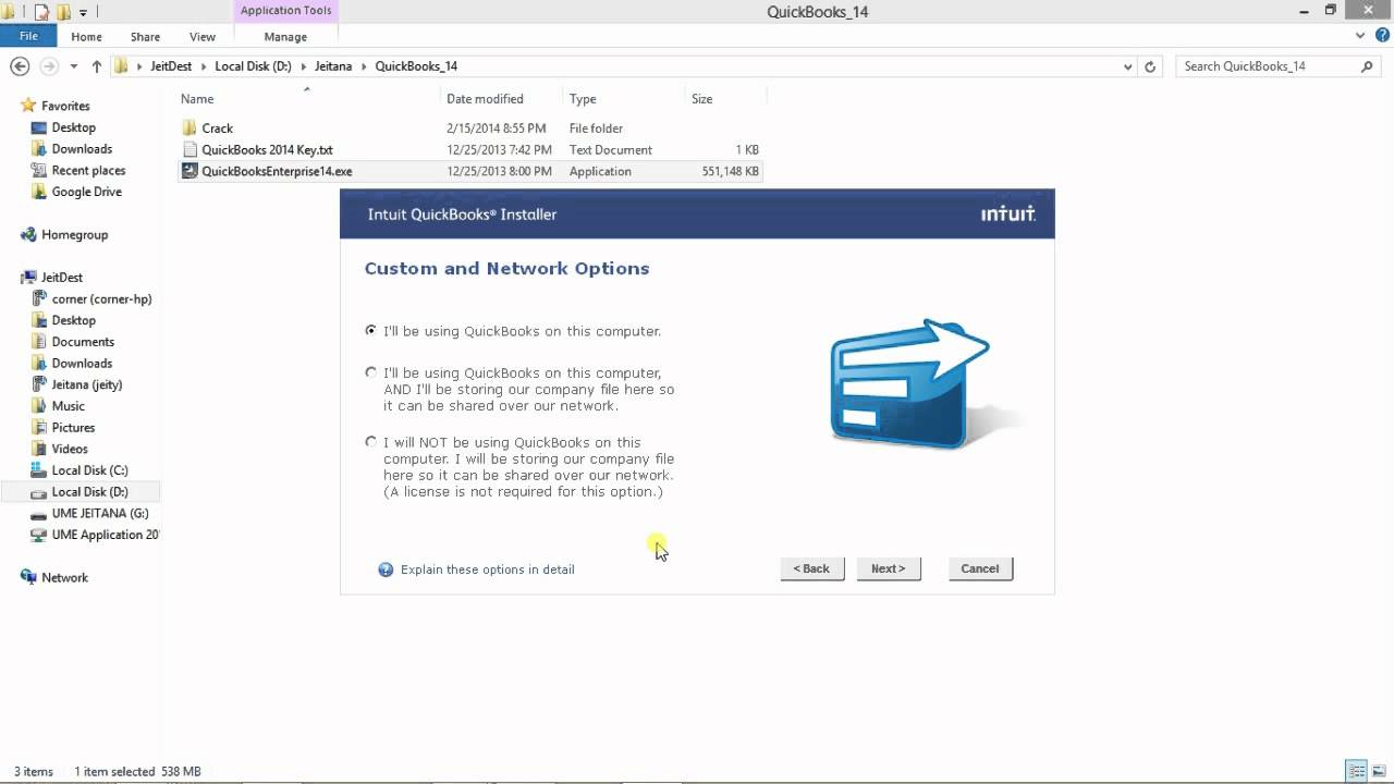 How to install QuickBooks Desktop Enterprise on WorkStation