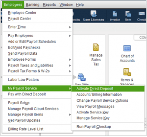 how to activate direct deposit in quickbooks desktop