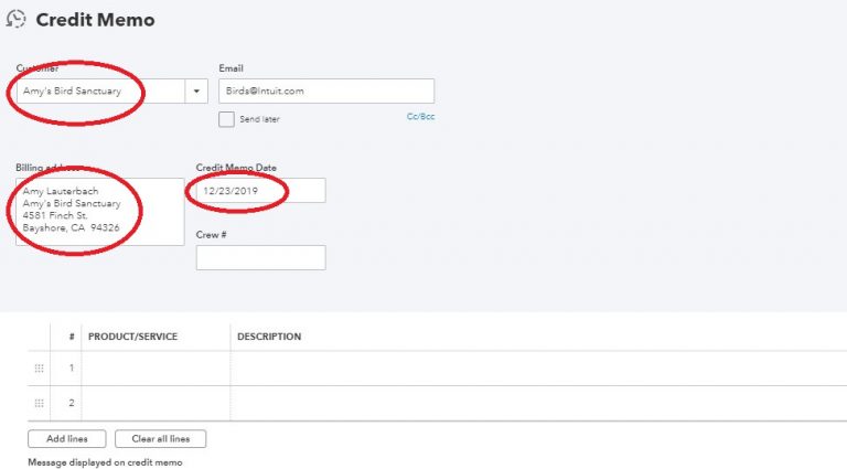 apply a credit memo in quickbooks online