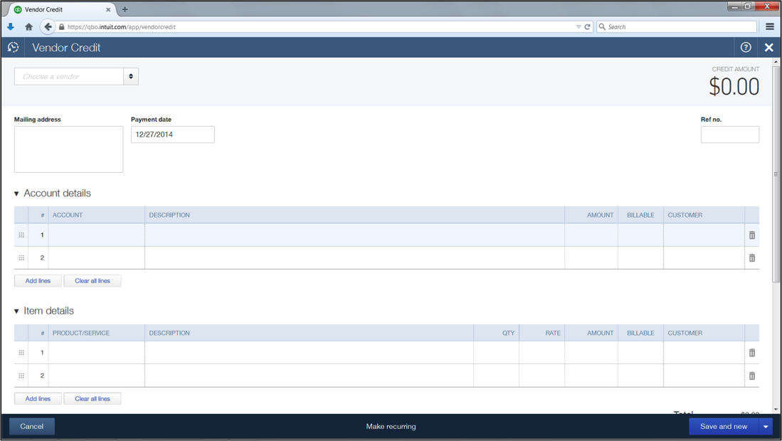 How to Record a Refund From a Vendor in QuickBooks Online