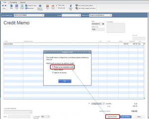 what is a credit memo in quickbooks