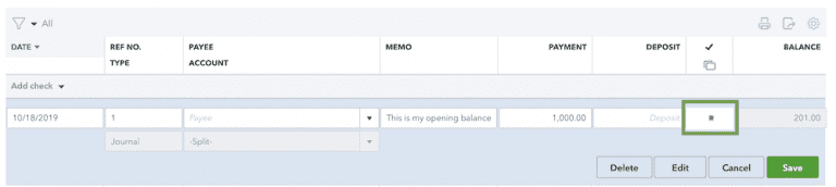 Journal Entry For Opening Balance In Quickbooks Online